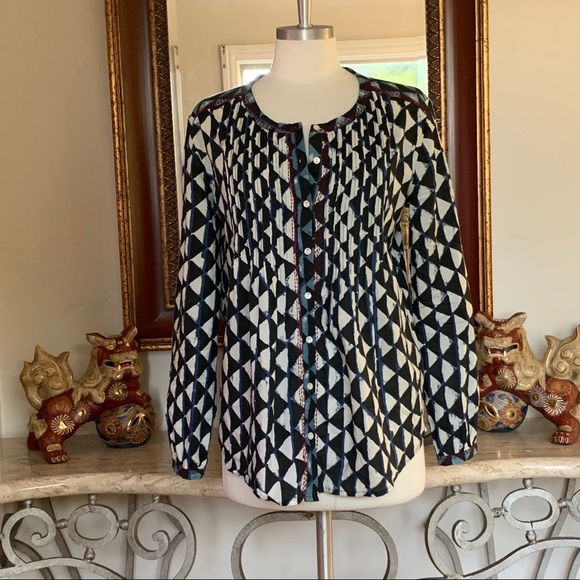 DIEGA Women’s Shirt ButtonFront Embroidered Detail - Picture 9 of 9